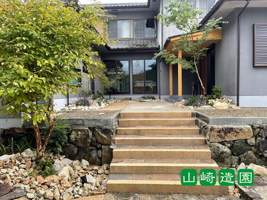 山崎造園(宍粟市) 和風の庭・改修工事・植栽工事・施工例(山崎造園)